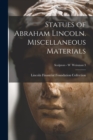 Statues of Abraham Lincoln. Miscellaneous Materials; Sculptors - W Weinman 3 - Book