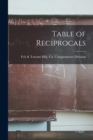 Table of Reciprocals - Book