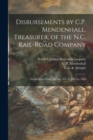 Disbursements by C.P. Mendenhall, Treasurer, of the N.C. Rail-Road Company : for the Fiscal Year, July 1st, 1857 to July 1st, 1858 - Book