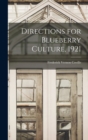 Directions for Blueberry Culture, 1921 - Book