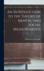 An Introduction to the Theory of Mental and Social Measurements - Book