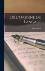 De L'Origine du Langage - Book