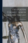 1763 Bladen County, North Carolina tax List - Book