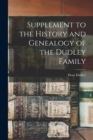 Supplement to the History and Genealogy of the Dudley Family - Book