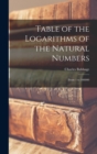 Table of the Logarithms of the Natural Numbers : From 1 to 108000 - Book