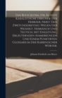Das Buch Jezira, die alteste kabalistische Urkunde der Hebraer, nebst den zweyunddreyssig Wegen der Weisheit. Hebraisch und teutsch, mit Einleitung, erlauternden Anmerkungen und einem punktirten Gloss - Book