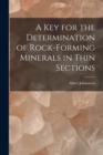 A key for the Determination of Rock-forming Minerals in Thin Sections - Book