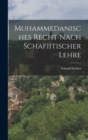 Muhammedanisches Recht Nach Schafiitischer Lehre - Book