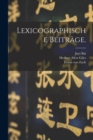 Lexicographische Beitrage. - Book