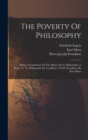 The Poverty Of Philosophy : Being A Translation Of The Misere De La Philosophie (a Reply To "la Philosophie De La Misere" Of M. Proudhon) By Karl Marx - Book