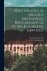 Scritti Inediti Di Niccolo Machiavelli Risguardanti La Storia E La Milizia (1499-1512), - Book