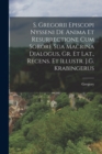 S. Gregorii Episcopi Nysseni De Anima Et Resurrectione Cum Sorore Sua Macrina Dialogus, Gr. Et Lat., Recens. Et Illustr. J.G. Krabingerus - Book