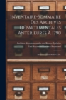 Inventaire-sommaire Des Archives Departementales Anterieures A 1790 : Archives Civiles. Series C, D... - Book