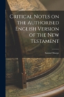 Critical Notes on the Authorised English Version of the New Testament - Book