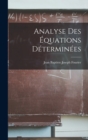 Analyse Des Equations Determinees - Book