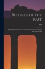 Records of the Past : Being English Translations of the Ancient Monuments of Egypt and Western Asia - Book