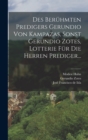 Des Beruhmten Predigers Gerundio Von Kampazas, Sonst Gerundio Zotes, Lotterie Fur Die Herren Prediger... - Book