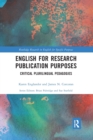 English for Research Publication Purposes : Critical Plurilingual Pedagogies - Book