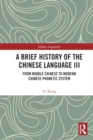 A Brief History of the Chinese Language III : From Middle Chinese to Modern Chinese Phonetic System - Book