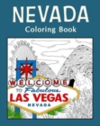 (Edit -Invite only) - Nevada Coloring Book : Adult Coloring Pages, Painting on USA States Landmarks and Iconic, Funny Stress - Book