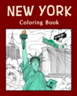 New York Coloring Book : Painting on USA States Landmarks and Iconic, Funny Stress Relief Pictures - Book