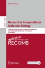 Research in Computational Molecular Biology : 28th Annual International Conference, RECOMB 2024, Cambridge, MA, USA, April 29–May 2, 2024, Proceedings - Book