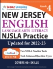 New Jersey Student Learning Assessments (NJSLA) Test Practice : Grade 4 English Language Arts Literacy (ELA) Practice Workbook and Full-length Online Assessments: New Jersey Test Study Guide - Book
