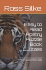 Easy to Read Poetry Puzzle Book Quizzes : 1-3-5 syllables three line question poetry quizzes from the animal kingdom, to bugs, fruits, to holidays to fill out and enjoy - Book