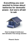 Everything you ever wanted to know about batteries for domestic power, but were afraid to ask : How to design & build your own domestic free energy solution - Book
