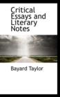 Critical Essays and Literary Notes - Book
