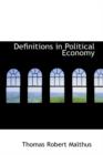 Definitions in Political Economy - Book