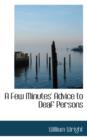 A Few Minutes Advice to Deaf Persons - Book