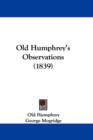 Old Humphrey's Observations (1839) - Book