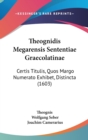 Theognidis Megarensis Sententiae Graecolatinae : Certis Titulis, Quos Margo Numerato Exhibet, Distincta (1603) - Book