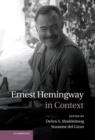 Ernest Hemingway in Context - Book