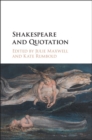 Shakespeare and Quotation - Book