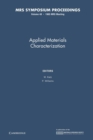 Applied Materials Characterization: Volume 48 - Book