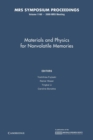 Materials and Physics for Nonvolatile Memories: Volume 1160 - Book