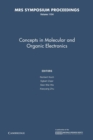 Concepts in Molecular and Organic Electronics: Volume 1154 - Book