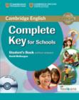 Complete Key for Schools Student's Book without Answers with CD-ROM with Testbank - Book