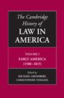 The Cambridge History of Law in America - Book