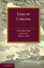 Essay on Criticism : Edited with Introduction and Notes - Book