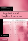 Linguistics and English Literature : An Introduction - Book