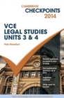 Cambridge Checkpoints VCE Legal Studies Units 3 and 4 2014 and Quiz Me More Book and Online Resource - Book
