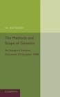 The Methods and Scope of Genetics : An Inaugural Lecture Delivered 23 October 1908 - Book