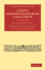 Corpus Paroemiographorum Graecorum 2 Volume Paperback Set - Book