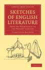 Sketches of English Literature, from the Fourteenth to the Present Century - Book