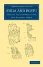 Syria and Egypt : From the Tell el Amarna Letters - Book