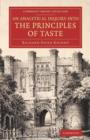 An Analytical Inquiry into the Principles of Taste - Book