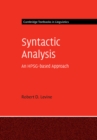 Syntactic Analysis : An HPSG-based Approach - eBook